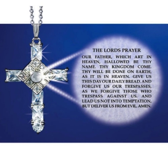 NIB Montebello Collection -The Lord's Prayer 16" Cross Necklace- Adult - Picture 4 of 10